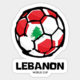 Lebanon Football Country Flag Sticker